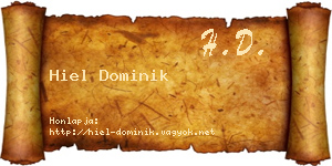 Hiel Dominik névjegykártya